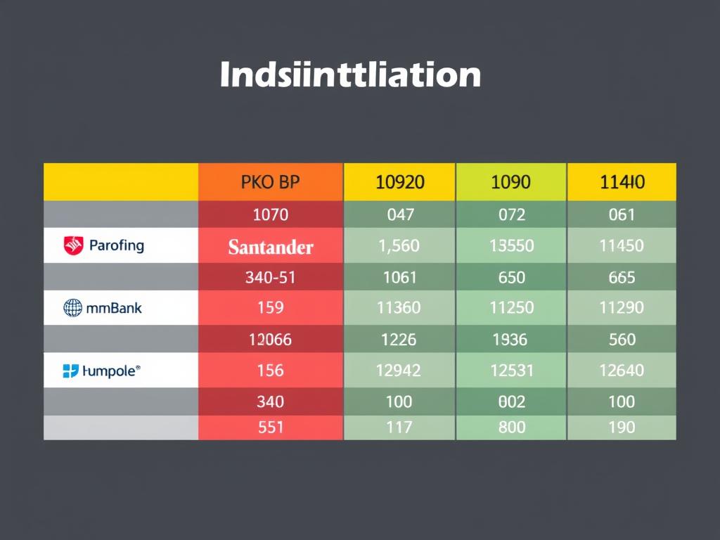 Lista numerów rozliczeniowych największych banków w Polsce pokazująca jak rozpoznać bank po numerze konta