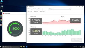 Program HWMonitor pokazujący zużycie prądu przez komputer