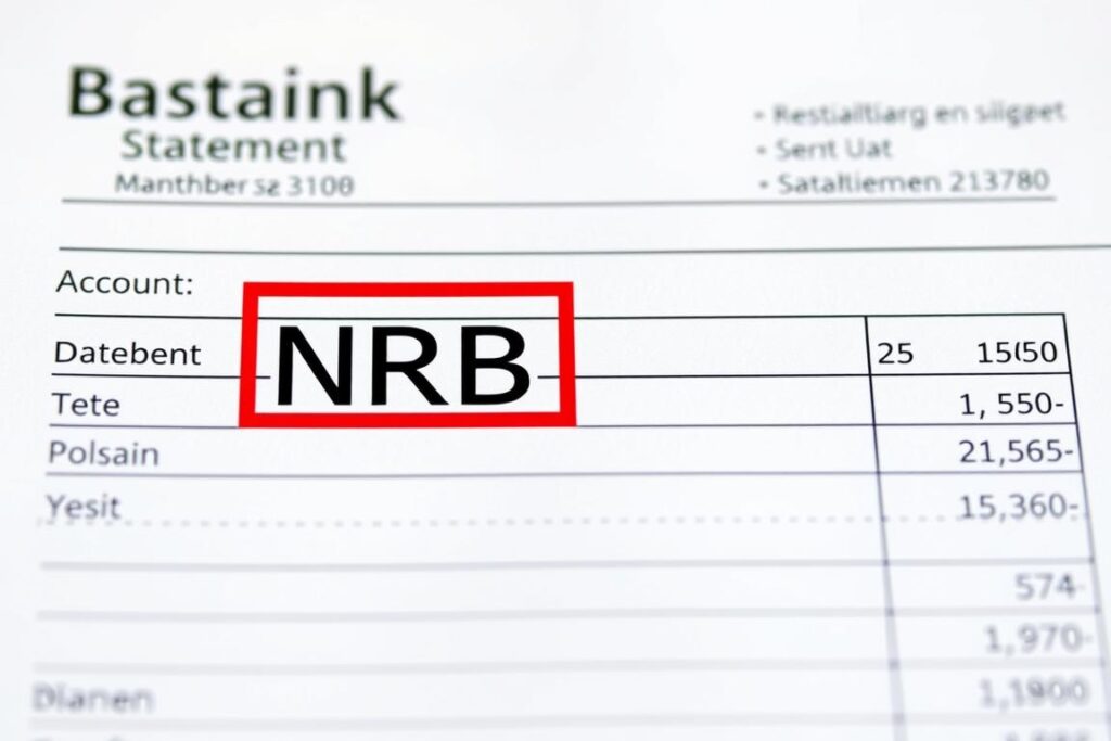 Przykładowy wyciąg bankowy z zaznaczonym numerem konta