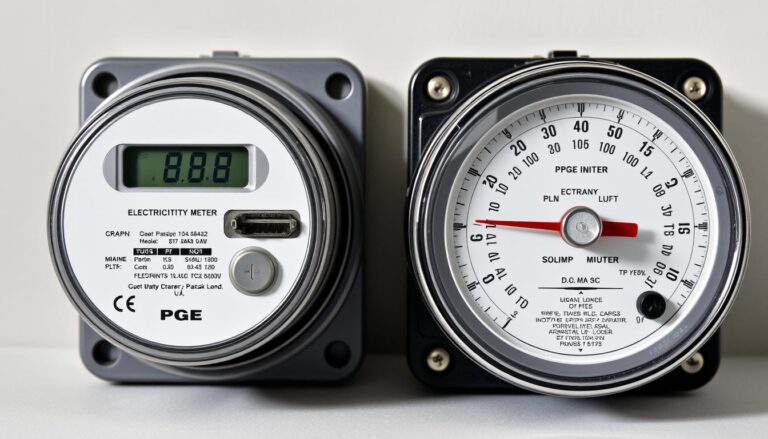 Różne rodzaje liczników prądu PGE - cyfrowy i analogowy