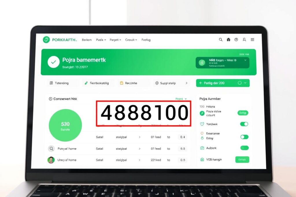 Zrzut ekranu bankowości internetowej z zaznaczonym numerem konta bankowego