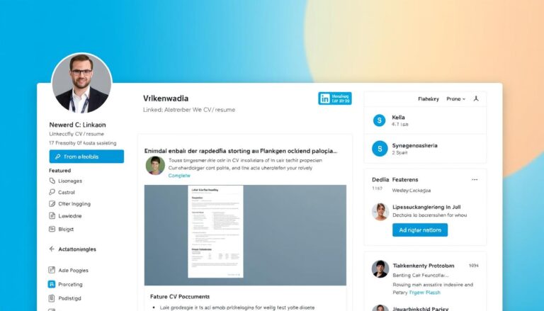 Profesjonalny profil LinkedIn z dodanym CV zwiększający szanse na znalezienie pracy