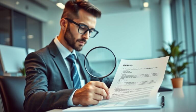 Rekruter analizujący sekcję hobby w CV kandydata, jakie hobby do cv