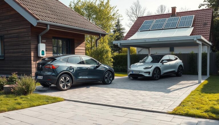 Samochód elektryczny podłączony do domowej ładowarki w Bydgoszczy