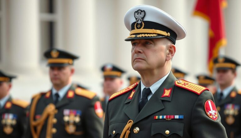 Major w polskim mundurze wojskowym podczas uroczystości - ile zarabia major w wojsku