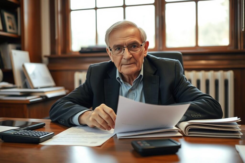 Senior sołtys odbierający dodatek emerytalny - pensja sołtysa