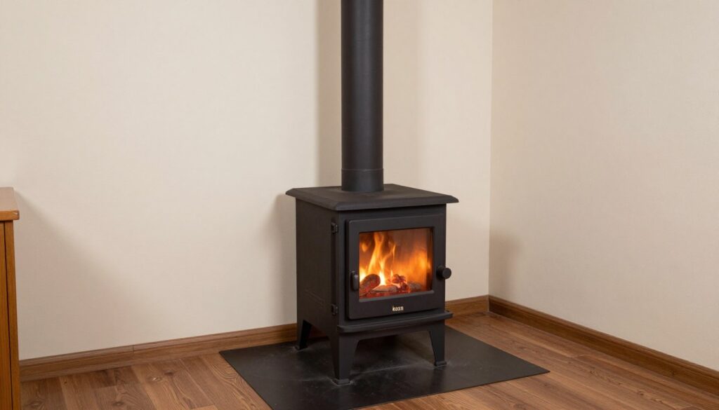 Prawidłowo zainstalowana koza grzewcza w pomieszczeniu